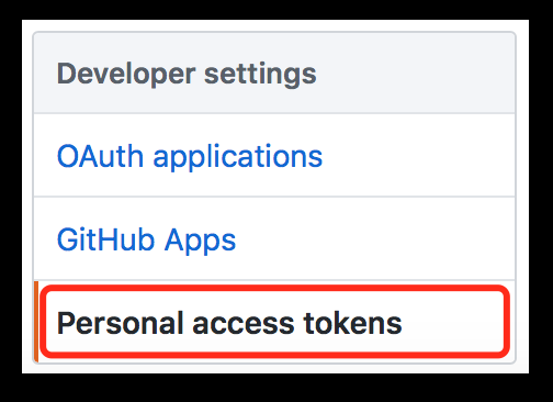 Personal access tokens